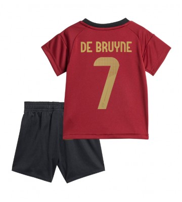 Belgien Kevin De Bruyne #7 Hemmaställ Barn EM 2024 Kortärmad (+ Korta byxor)